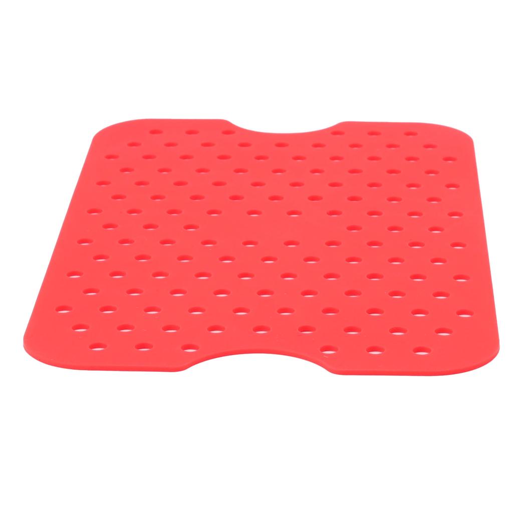 2 Sets Kitchen Fryer Silicone Basket and Mat Reusable Non Stick Rectangular   Oven Accessories for   DZ201 Foodi 8QT