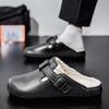 Womens Men Clogs Winter Mules Slip On Nurse Shoes Work Garden Slippers With Cotton Lined Outdoor And Indoor Soft Cotton Shoes
