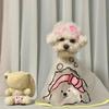 Pet Cloak Adjustable Pet Haircut Cape Waterproof Cartoon Print Design Dog Grooming