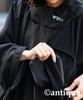 Antiqua Adjustable Sleeve Pocketable Poncho Free Size 05 Black Women's WTC-0002