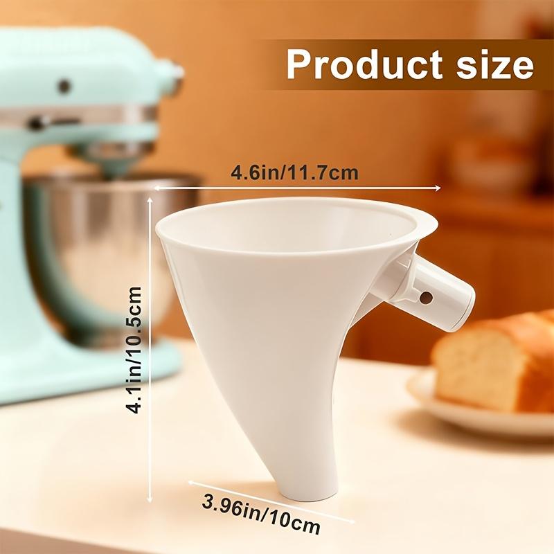 Flour Funnel for Kitchen Aid Mixer, 2026 New Anti-Spill Food Grade Attachment, Easy To Add Ingredients Without Mess, Durable Dishwasher