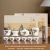 Xunyi Wisteria White Porcelain Xishi Teapot 10-Piece Tea Set