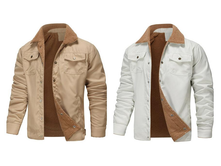 Men's Plus Velvet Autumn-Winter Cotton Workwear Coat - High Quality, European Large Size, Stylish & Handsome