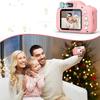 Pink Shockproof Selfie Kids Camera, Toddler Best Birthday Gifts Dual Camera For Kids Age 3-10, Hd Digital Video With 32Gb Sd Card, Christmas Kids Toy