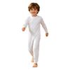 3Pcs Unisex Kids Cotton Jumpsuit Round Neck Long Sleeve Back Invisible Zipper Special Needs Adaptive Clothing for Boys Girls
