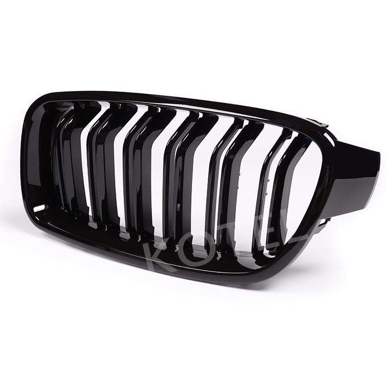 For BMW 3 Series F30 F31 F35 13-19 Carbon Fiber Double Slat Grills Front Kidney Grille Racing Bumper Cover Car Accessories