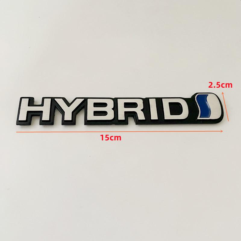 3D Metal HYBRID Rear Trunk Side Fender Emblem Badge Sticker Decals For Hybrid Synergy Drive Prius Camry Rav4 Crown Auris