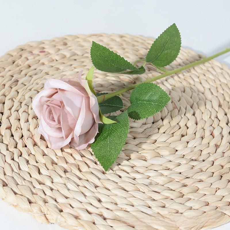 Single Velvet Strand Rose Simulation Flower Table Decor And Special Occasions