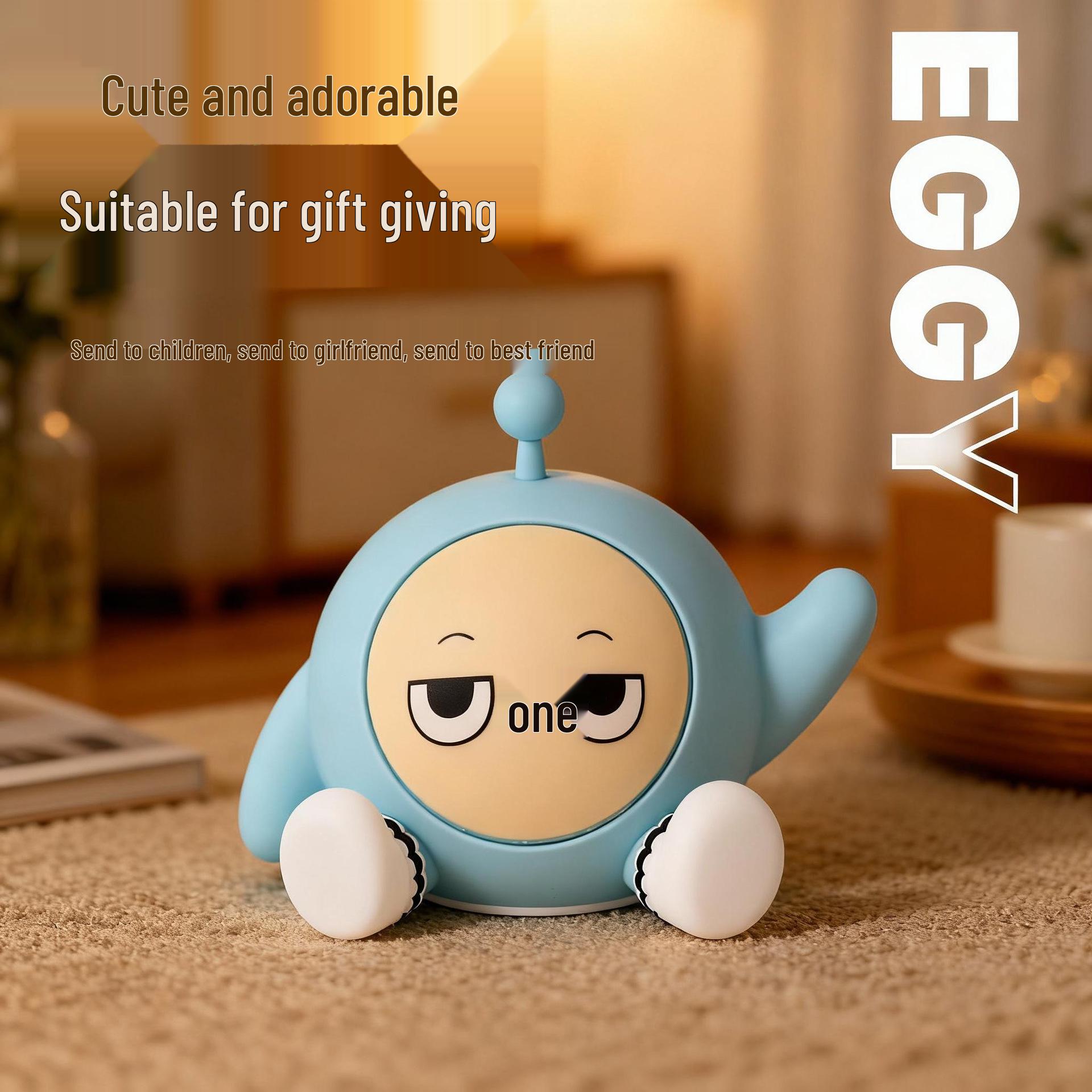 

Egg Boy Silicone Night Light: Sleep Companion & Children s Gift Warm Light синий