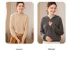 Women's 2024 Thickened Cashmere Half-Button Hoodie Sweater - Casual, Versatile Knit Outerwear