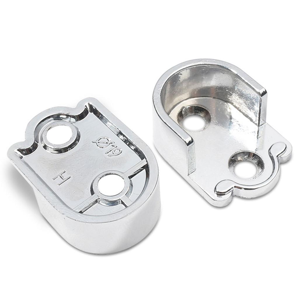 Set of 2 Furniture Hardware Rod Holder Metal Rail Support Holder Closet Rod Support Bracket 2pcs/set for Clothing