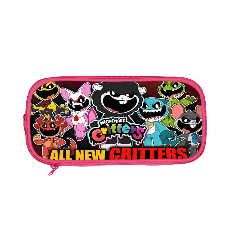 Nightmare Critters Double Layer Pencil Case With Nylon Material For Students And Kids