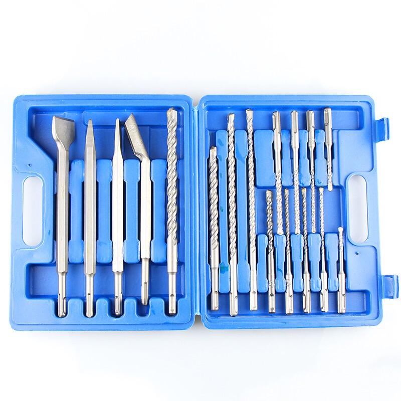 HESIDIGE Electric Hammer Drill Bit & Chisel Set