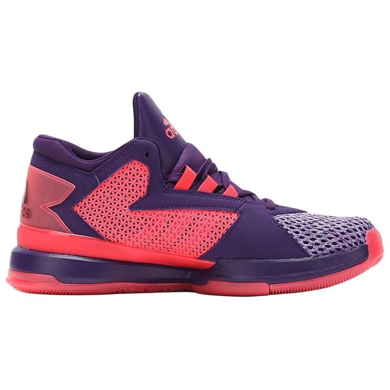Adidas Basketball Versatile Comfortable Non-Slip Durable High-Top Basketball Shoes Men Sneakers Purple Red AQ8553