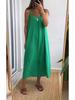 Summer 2024 Solid Color Loose Sling Dress for Women