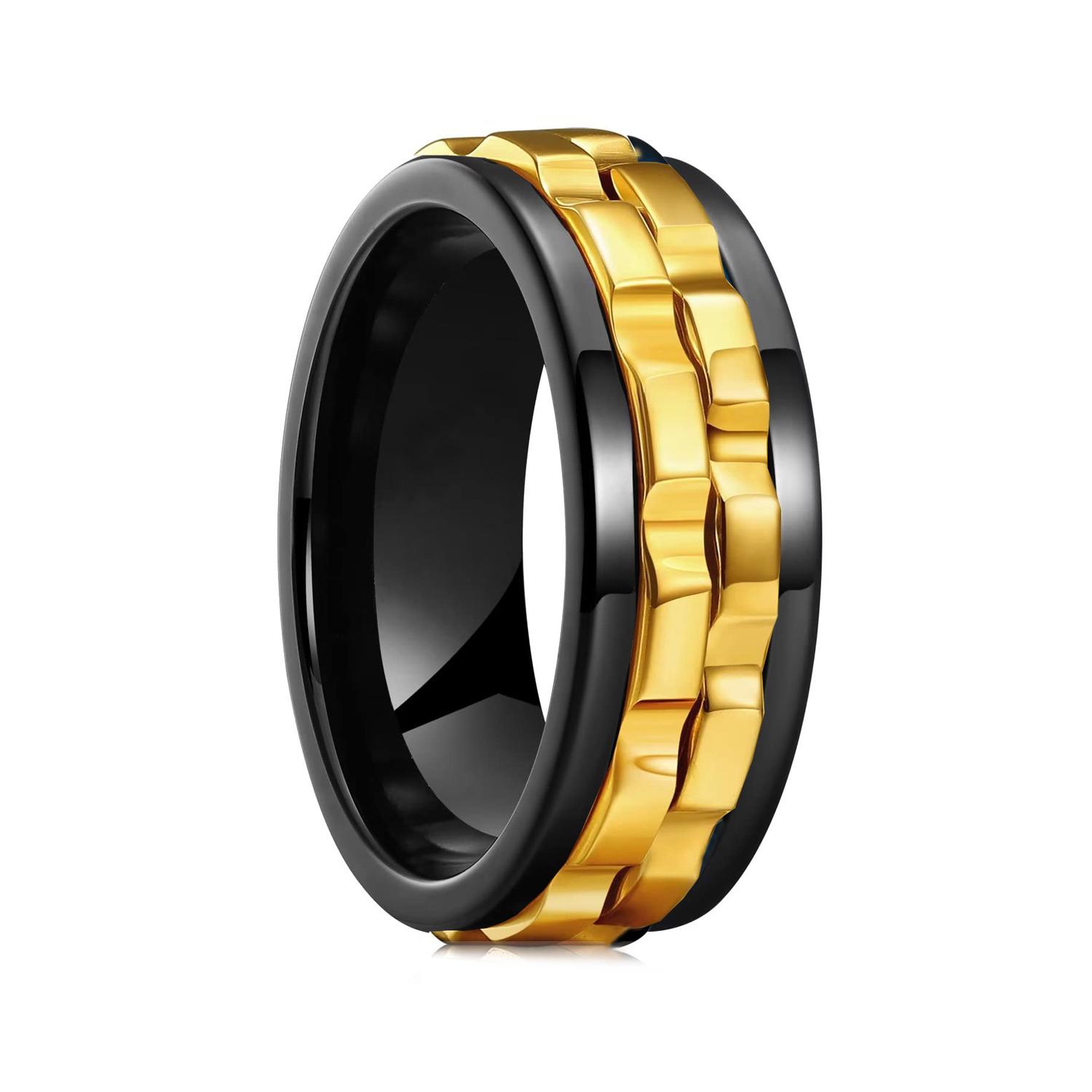 

1 шт. Обертове кільце Fashion Punk Gear Anxiety Fidget, кільця з нержавіючої сталі для чоловіків, прикраси для весільної вечірки 11