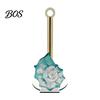 Nautical Kitchen Accessories Ocean Style Vertical Paper Towel Holder, Solid Wood Roll Stand with Holder Seahorse Crab Sailboat Shell Design,