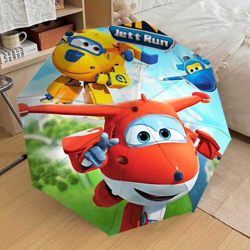 

1pc Super Wings Automatic Folding Umbrella, Portable Collapsible Design, Casual Outdoor Accessory L1127033