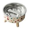 Slow Eating Bowl for Cats Elevated Cat Bowl, Removable Stainless Steel Inner Feeder Pet with Non-slip Stand Small Dogs Neck Protection
