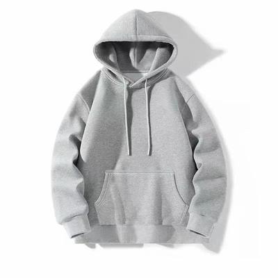Women's Autumn/Winter Fleece-Lined Solid Color Hooded Sweatshirt - Trendy Loose Fit for Couples