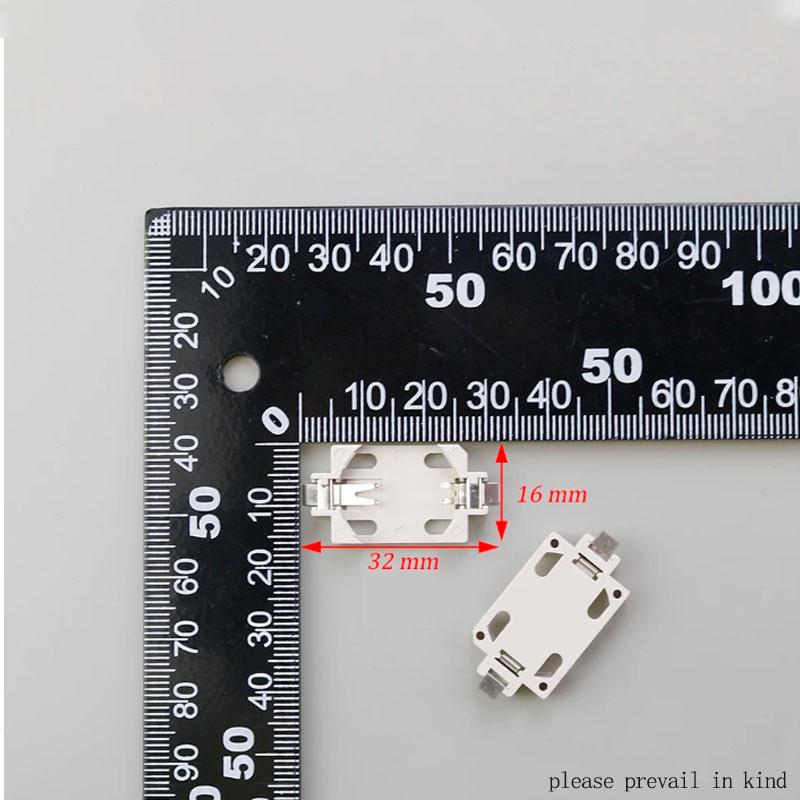 2PCS Button Battery Holder Storage Box Fixed BS-2 BS-6 BS-8 CR2450 CR2032 Plug Type Button Cell Battery Organizer