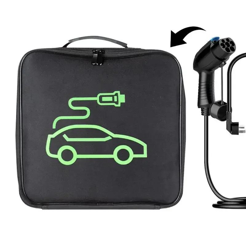 Borsa Cavi Jumper Batteria Auto Elettrica per Cavi di Ricarica Cavi Tubi Antincendio Veicoli Elettrici Ricaricabili Pistole Organizzatore di Stoccaggio
