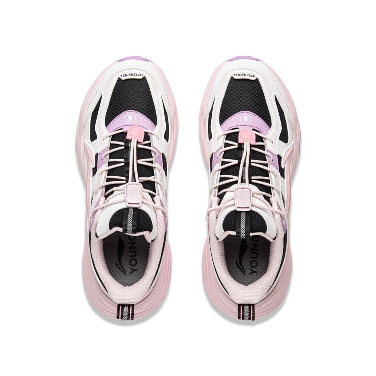 Li Ning Kids Fashion Comfortable Durable Low-Top Casual Shoes Kids sneaker Black YKCU244-4