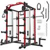 All In One Multi Function Smith Power Cage Rack With Dual Pulley Cable Crossover System For Home Gym Squat Training, Custom