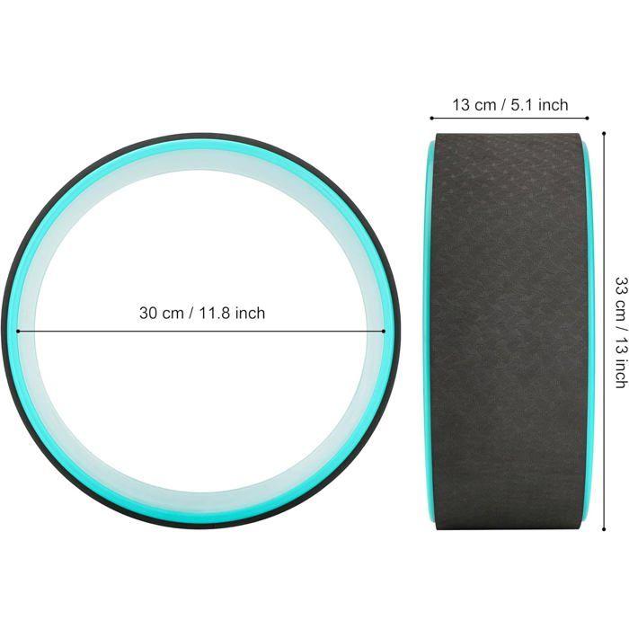 Roue De Yoga - EXERZ - Modèle 33 Cm - TPE Et ABS - Vert/Noir - Améliore Flexibilité