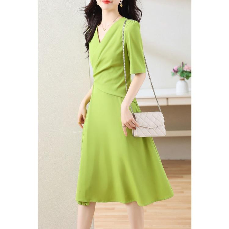 Luxury French Summer Dress for Women Plus Size Slim Fit Elegant Flowy Chiffon Maxi Dress