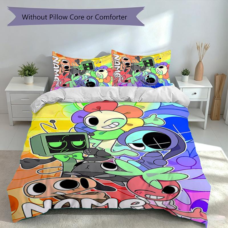 3pcs Custom Name game Dandy's World Bedding Set,Includes 1 Duvet Cover and 2 Pillowcases,All-season Bedroom Decor