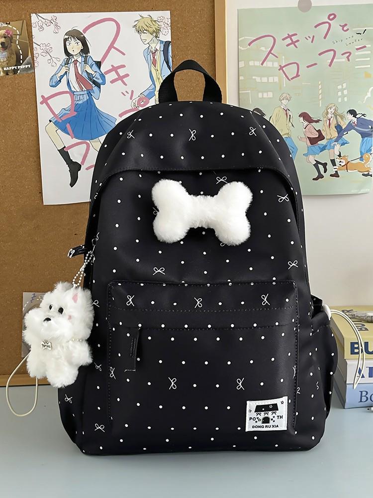 Polka Dot Bow Backpack for Girls - Versatile, High-Value School Bag for Middle & High School Students