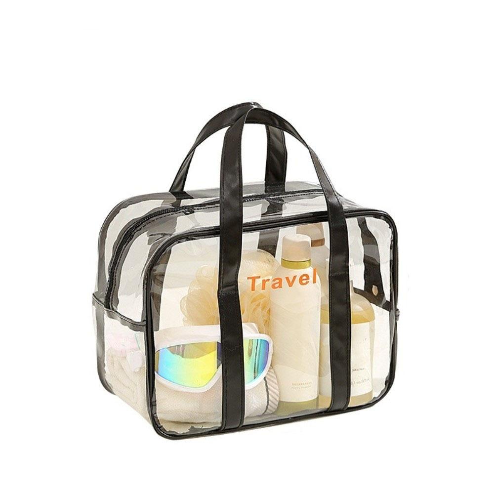Large Capacity Transparent Cosmetic Bag PVC Outdoor Sports Bag Fashion Swimming Storage Bag Sports