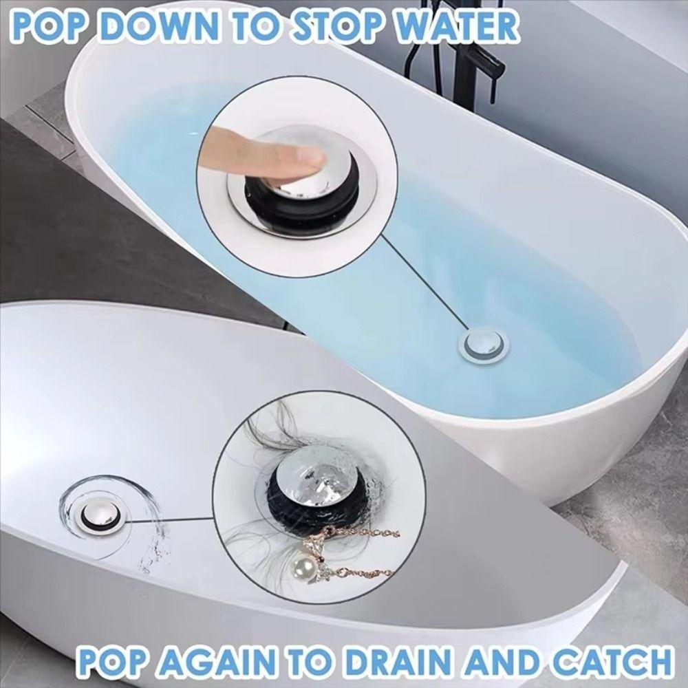 Lift And Turn Tub Stopper Drain Cover Drain Hair Catcher Drain Protector Pop Up Stopper  Drain Hole