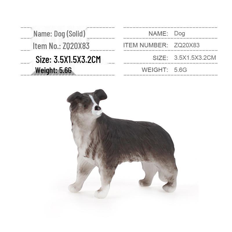 Desktop Farm Animal Models: Puppy, Sheep, Rabbit, Chicken, Duck, Goose Ornaments