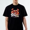 Japanese Wave Crab T Shirt Samurai Crab Ocean Wave Black Cotton Crewneck Unisex 100% Cotton Novelty Gift T-Top