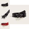 Trendy Youth Leather Belt With Alloy Buckle And Punk Style For Casual Outfits