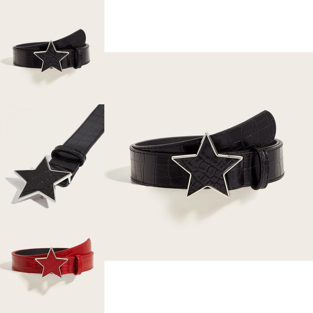 Trendy Youth Leather Belt With Alloy Buckle And Punk Style For Casual Outfits