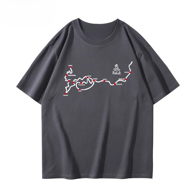 Rallye Dakar 2025 Manches Courtes Tout-terrain E Voiture Camion Moto Équipe Course Vêtements Commémoratifs T-shirt pour Hommes et Femmes