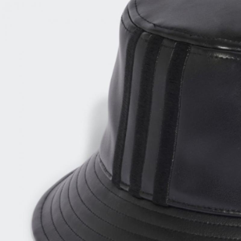 Adidas Trefoil Leather Bucket Hat   Black Iy4055