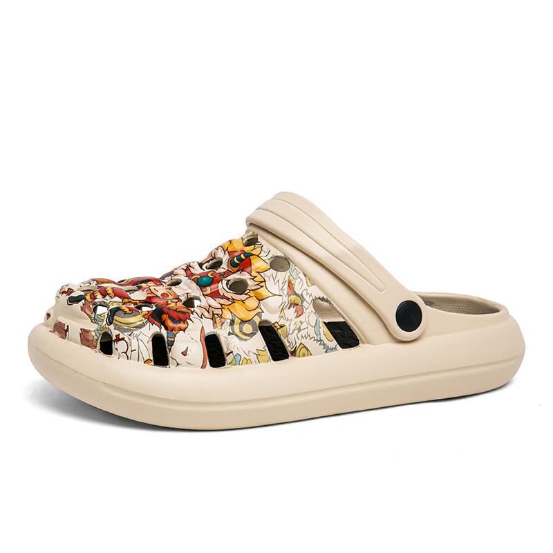 Summer Mens Garden Shoes EVA Slippers Beach Shoes Casual Sandals Latex Slippers