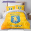 MansfieldFC Muster Bettwäsche Steppdecke Set Bettbezug Kissenbezug Heimdekoration Geburtstagsgeschenk (1 Bettbezug + 2 Kissenbezüge, ohne Füllung)