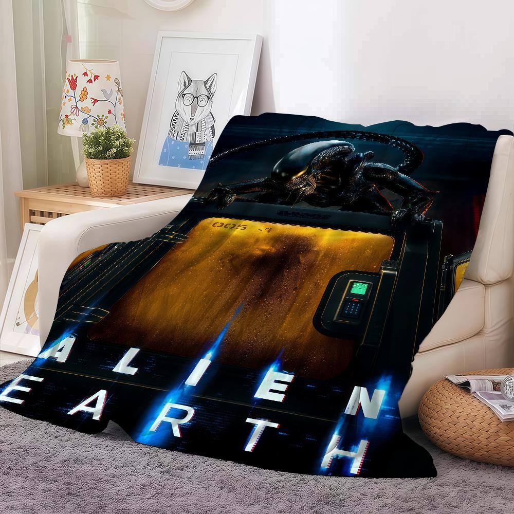 Sci-Fi Movies A-alien E-earth Blanket Warm And Soft Suitable For Bedroom Living Room Sofa Bed Office Travel Camping
