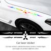 For Mitsubishi Lancer EX Outlander Xl Colt Delica Pajero 1Pc Laser Sticker Car Sticker Glass Sticker Laser Color Car Accessories SX6