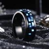 Fashion Punk Style Gear Rotating Anxiety Fidget Ring Titanium Steel Chain Spinner Rings For Men Rock Biker Wedding Party Jewelry