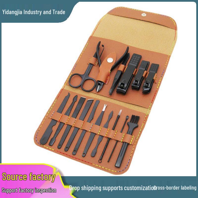

Nail Clipper & Manicure Set - 16-Piece Stainless Steel Pedicure Tools