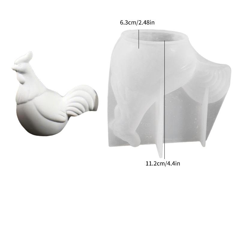 Diy Chick Mold Silicone Candle Ornament Mold 3d Rooster Mold Easter For Plaster Craft Holiday Crafting Candle Making