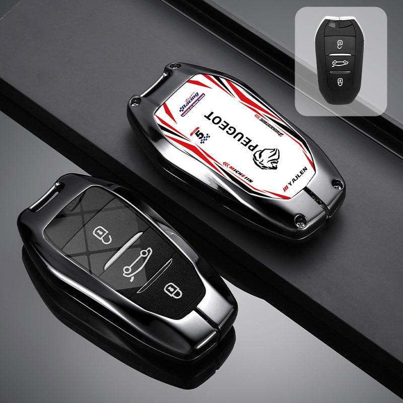 2026 Heet Auto Sticker Koel Auto Slimme Afstandsbediening Sleutelhoes Cover Voor Peugeot 308 408 508 2008 3008 4008 5008 Voor Citroen C4 C6 C3-XR