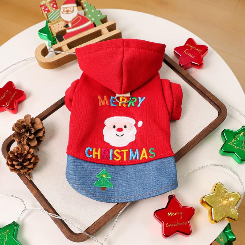 Pet Circle Dog Sweater Small Breeds Puppy Christmas Party Outfit Red Santa Design