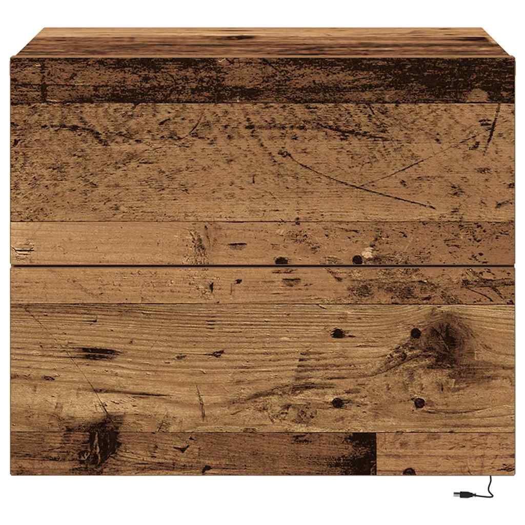 Nightstand 2 Pcs Reclaimed Wood 50 X 39 X 41 Cm Engineered Wood